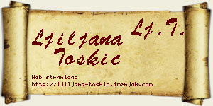 Ljiljana Toskić vizit kartica